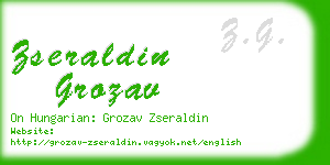 zseraldin grozav business card